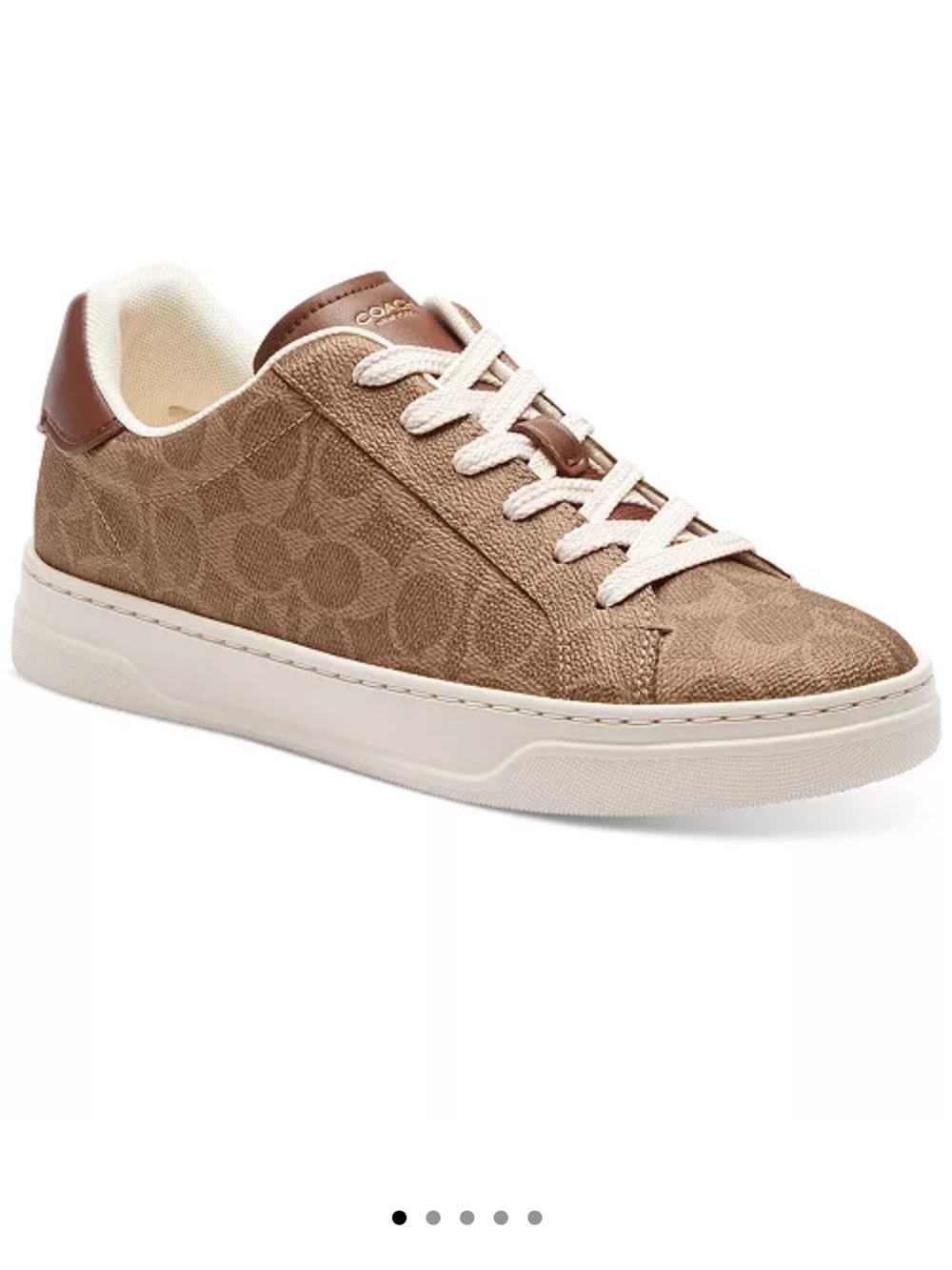 NWT Coach High Line Sneaker CW970 Signature Canvas Brown Size 9